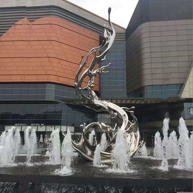 不銹鋼浪花雕塑，不銹鋼雕塑廠家